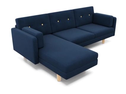 Диван Арско Ингвар угловой трехместный синий Длина 240 см