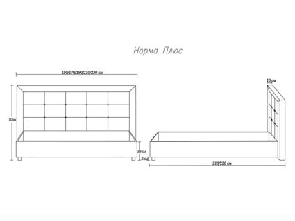 Кровать Димакс Норма + Крем с подъемным механизмом 90х200