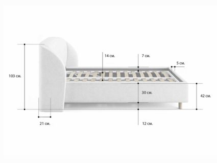 Кровать Сонум Valencia Кашемир Латте