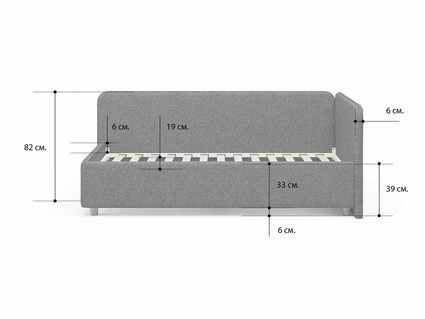 Кровать Сонум Capri Рогожка Марсала 80х190