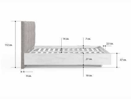 Кровать Сонум Victoria Ясмунд + Кашемир Бежевый 200х190