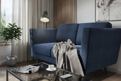 Диван Арско Гуннар двухместный синий Длина 161 см