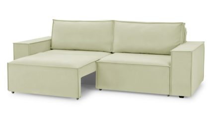 Диван Фиеста Мебель Софт 2 велюр Velutto 04 кремовый Длина 252 см