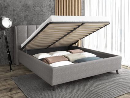 Кровать Sontelle Style Skordia Malta grey с подъемным механизмом 80х190