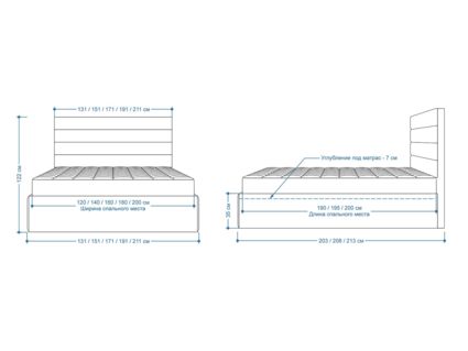 Кровать Lonax Кармела велюр Dolly-2 (с подъемным механизмом) 160х195