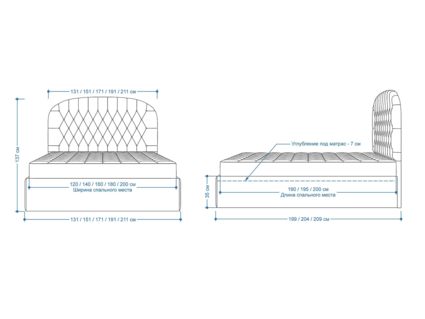Кровать Lonax Венеция велюр Dolly-2 (с подъемным механизмом) 160х195