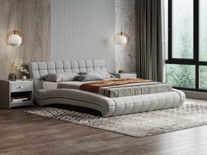 Кровать Сонум Milano Кашемир Латте (с подъемным механизмом) 80х190