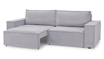 Диван Фиеста Мебель Софт 2 велюр Velutto 10 светло-серый