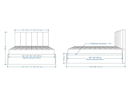 Кровать Lonax Милана велюр Dolly-2 160х195
