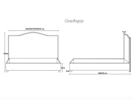 Кровать Димакс Сальвадор Сапфир 160х190