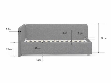 Кровать Сонум Capri Рогожка Песочная 80х190